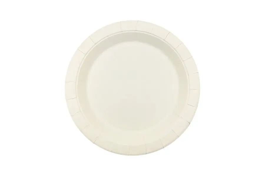 230mm FSC Round White Paper Plate Pk50