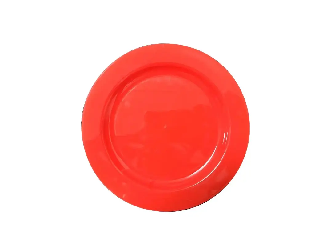 230mm Reusable Dinner Plate Red Pk10
