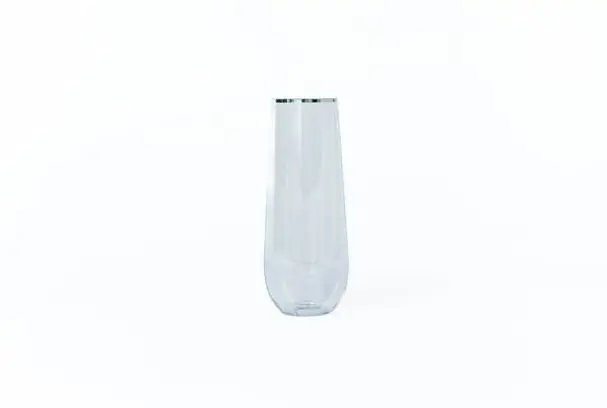 [STEMCHAMPS] 250ml Stemless Champagne Glass Silver Pk4