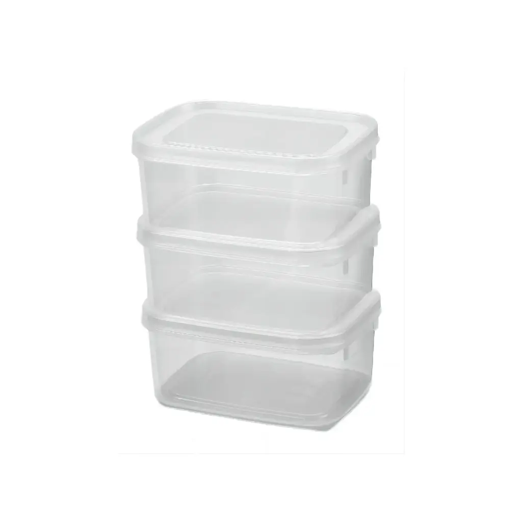 500ml Clear Storage Container Pk3