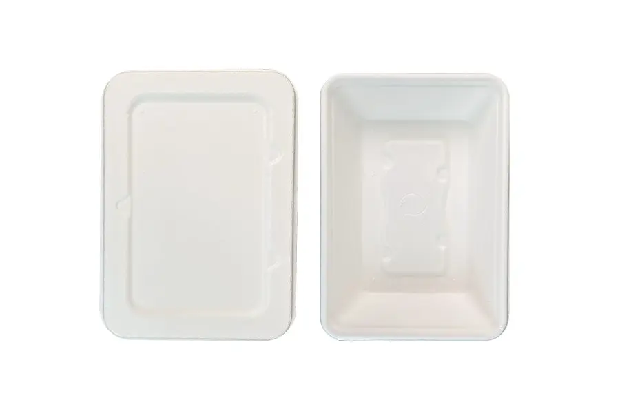 [SG504] 500ml Sugar Cane Containers With Sugar Cane Lids Pk4