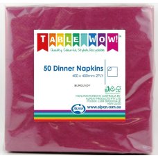 [380252.0] Burgundy Dinner Napkin 40X40cm 2Ply P50