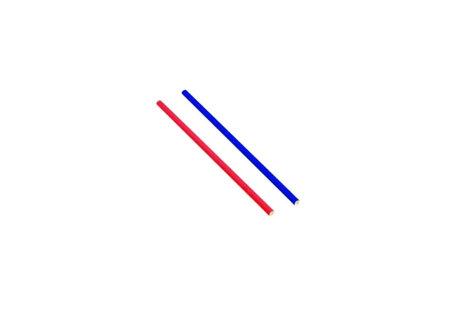 [PACSTRAW25] FSC Paper Straws Assorted Colours Red/Blue Pk25