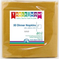[380231.0] Gold Dinner Napkin 40X40cm 2Ply P50
