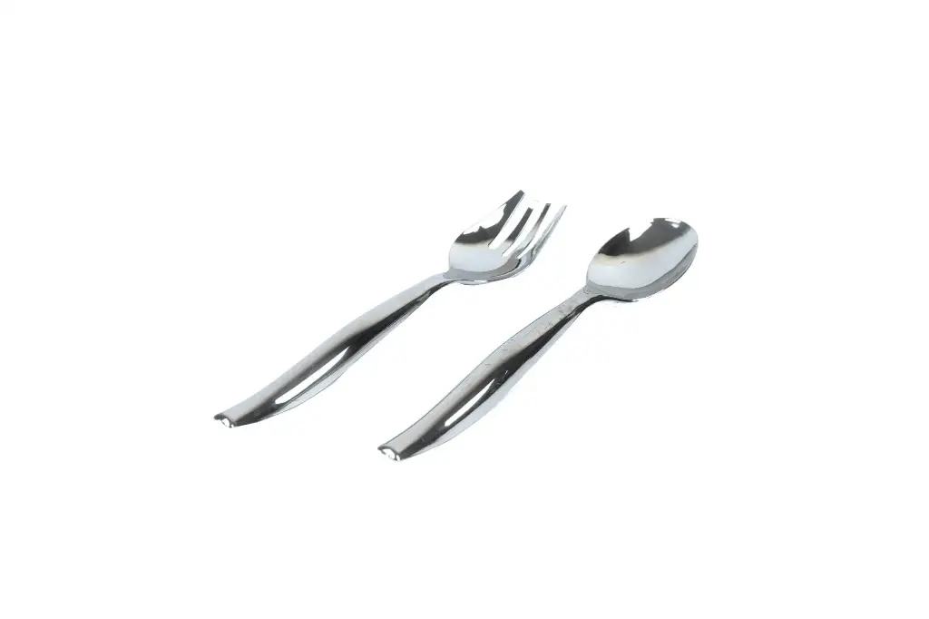 [JU1010] Stainless Steel Look-Alike Salad Servers Pk2