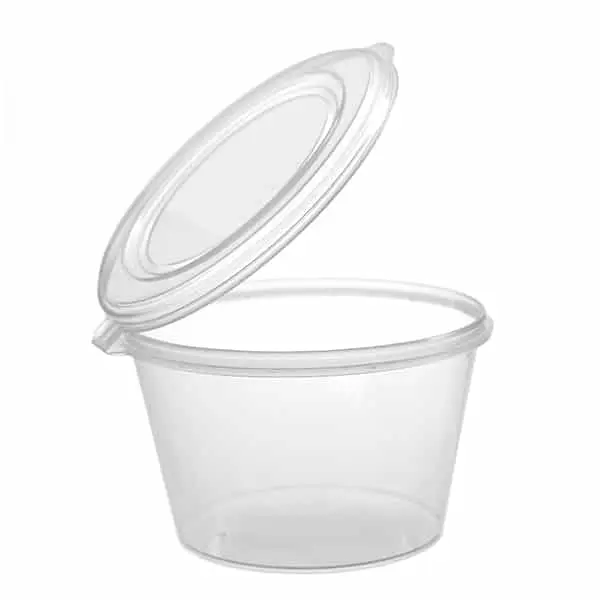 100ML ROUND SAUCE CONTAINER WITH LID