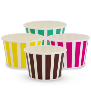 8oz Candy Stripe Ice Cream Paper Cup