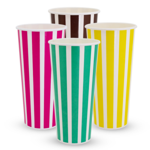 24oz Candy Stripe Paper Cold Cup