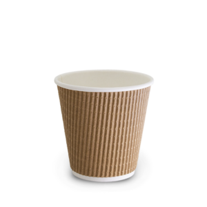 8oz Triple Wall Squat Hot Cup - Brown