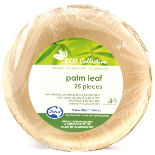 [461105] PALMLEAF ROUND BOWL 5" PK25x4