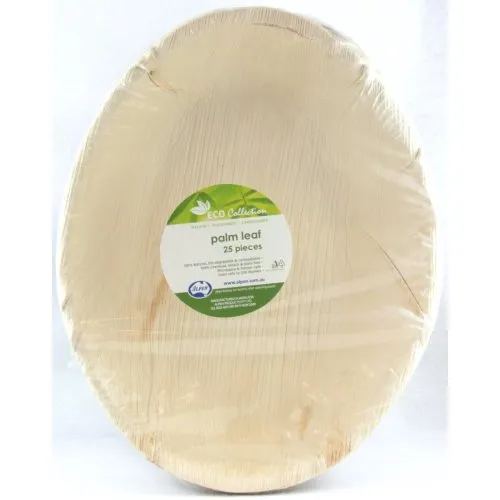 [461158] PALMLEAF  DEEP BOWL12X9"PK25x4