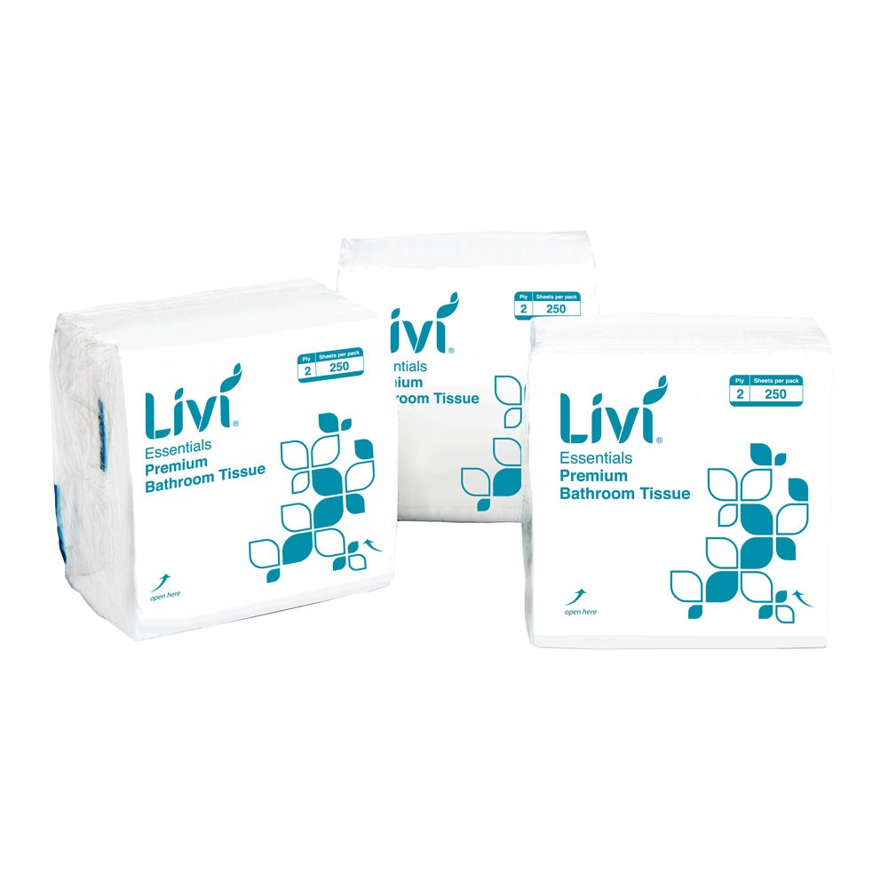 Toilet Tissue Essentials 2 Ply Interleaved 250 Sheets White