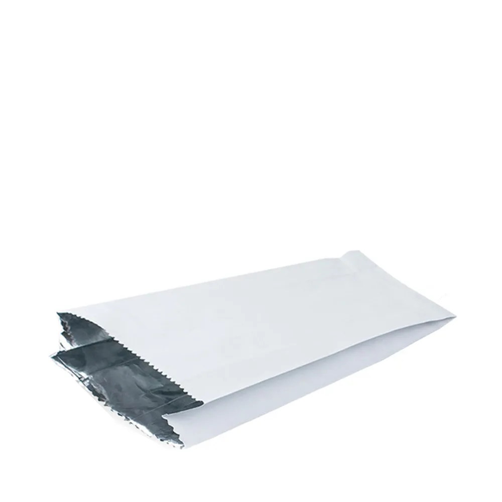 Paper Bag Foil Lined Plain White Large 300x180x45mm