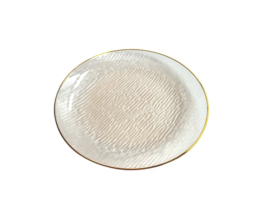 [PRGRG810] 220mm Heavy Duty Gold Plate With Gold Rim Pk10