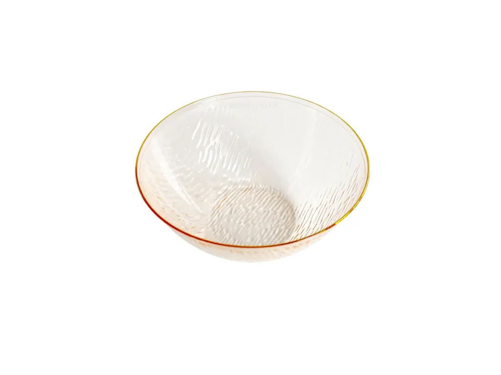 148mm x 68mm Heavy Duty Gold Bowl With Gold Rim Pk10