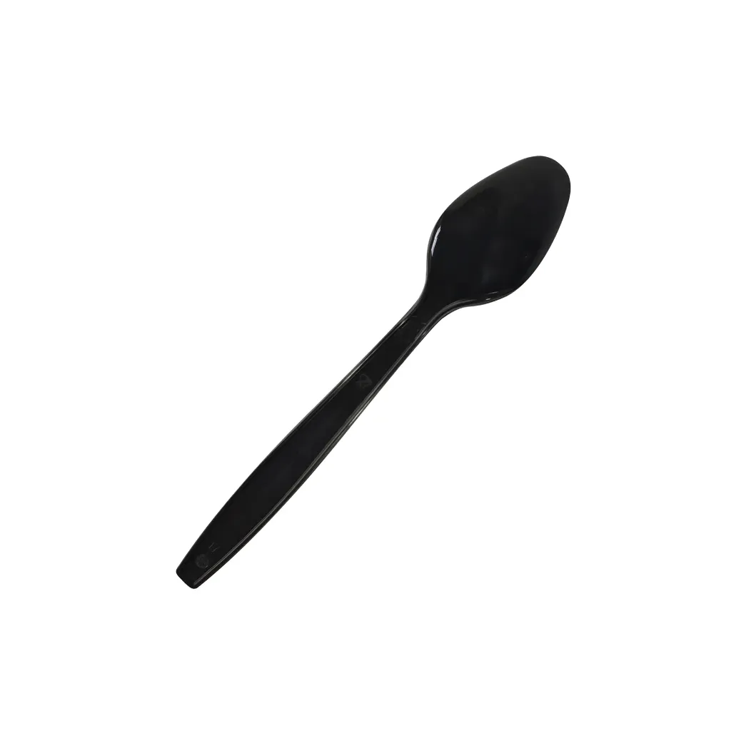 [REBKSPOON20] Reusable Heavy Duty Spoon Black Pk20