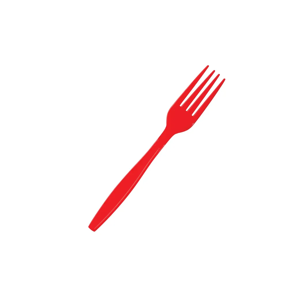 Reusable Heavy Duty Fork Red Pk20