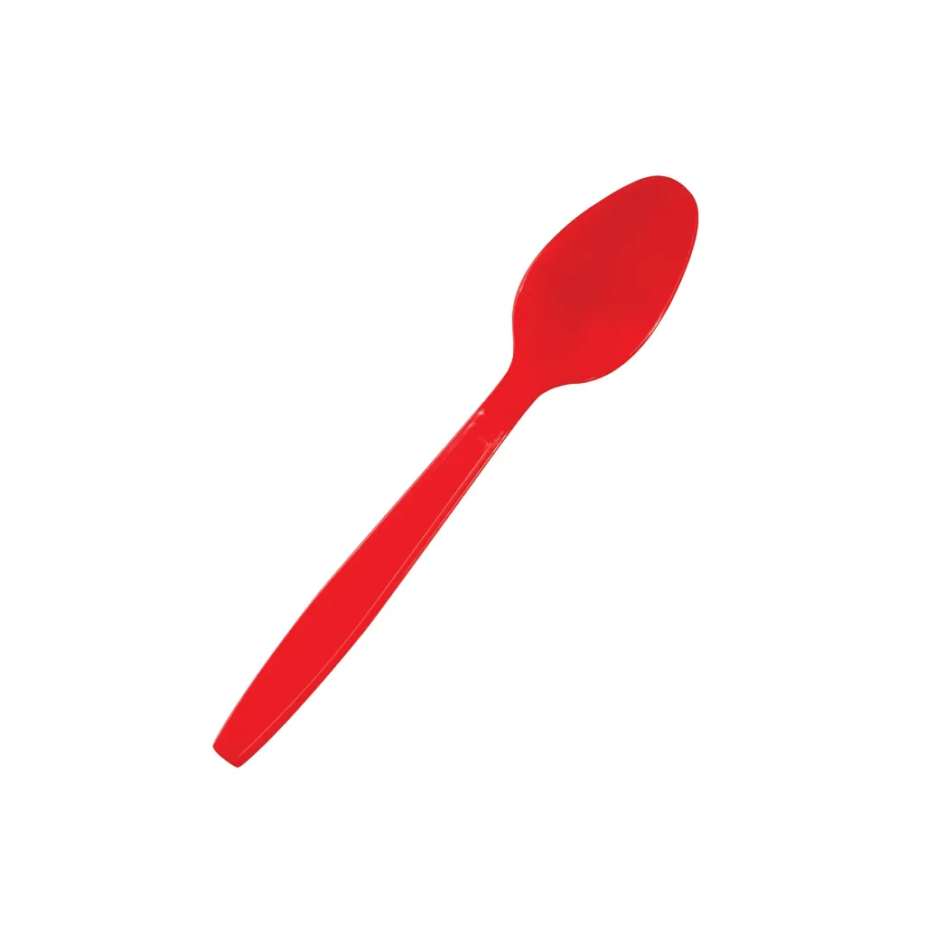 [RERSPOON20] Reusable Heavy Duty Spoon Red Pk20