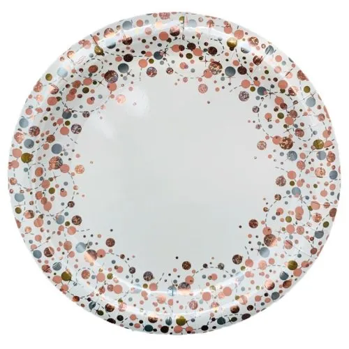 [635685] SPARKFIZZ ROSEGOLD 9" PLATE P8