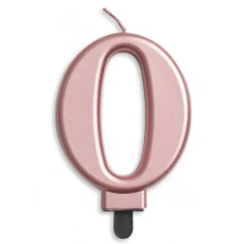 CANDLE NUMERAL JUMBO ROSEGOLD #0