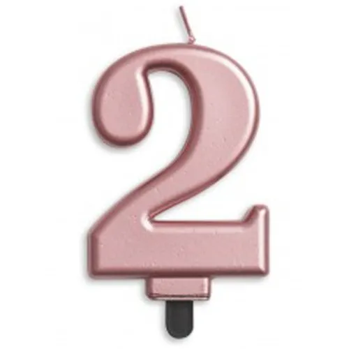 CANDLE NUMERAL JUMBO ROSEGOLD #2