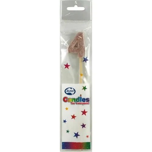CANDLE ROSEGOLD GLITTRL/stick #4