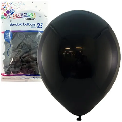 BALLOON STANDARD P25 30CM BLACK