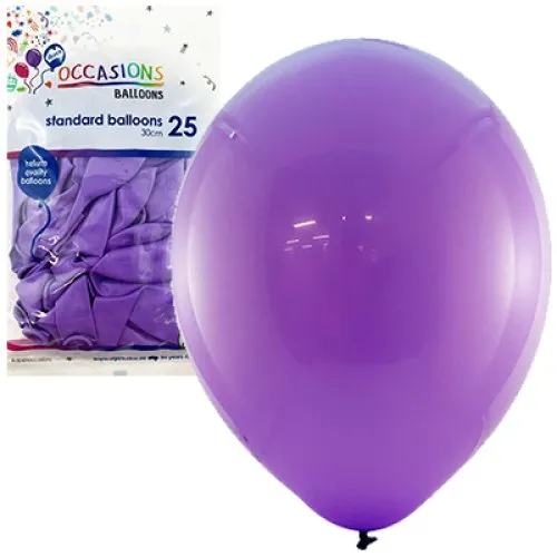 BALLOON STANDARD P25 30CM PURPLE