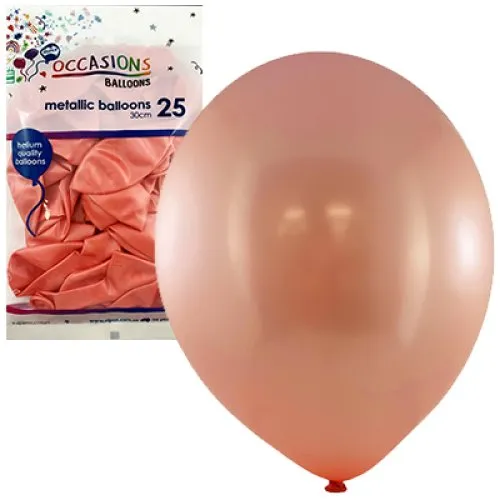 BALLOON METALLIC P25 30CM ROSE GOLD