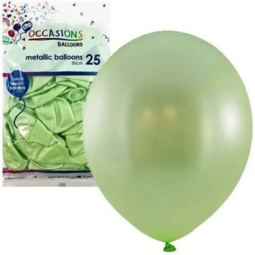 BALLOON METALLIC P25 30CM MINT