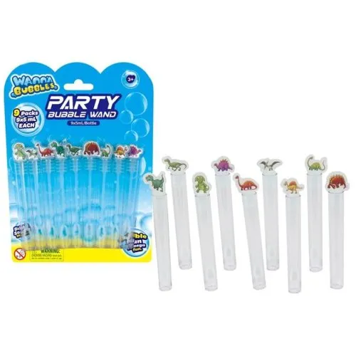 [107346] BUBBLE WAND 5ML MINI DINO PK9
