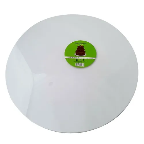 Cake Board Round - White Foil 16" 4mm