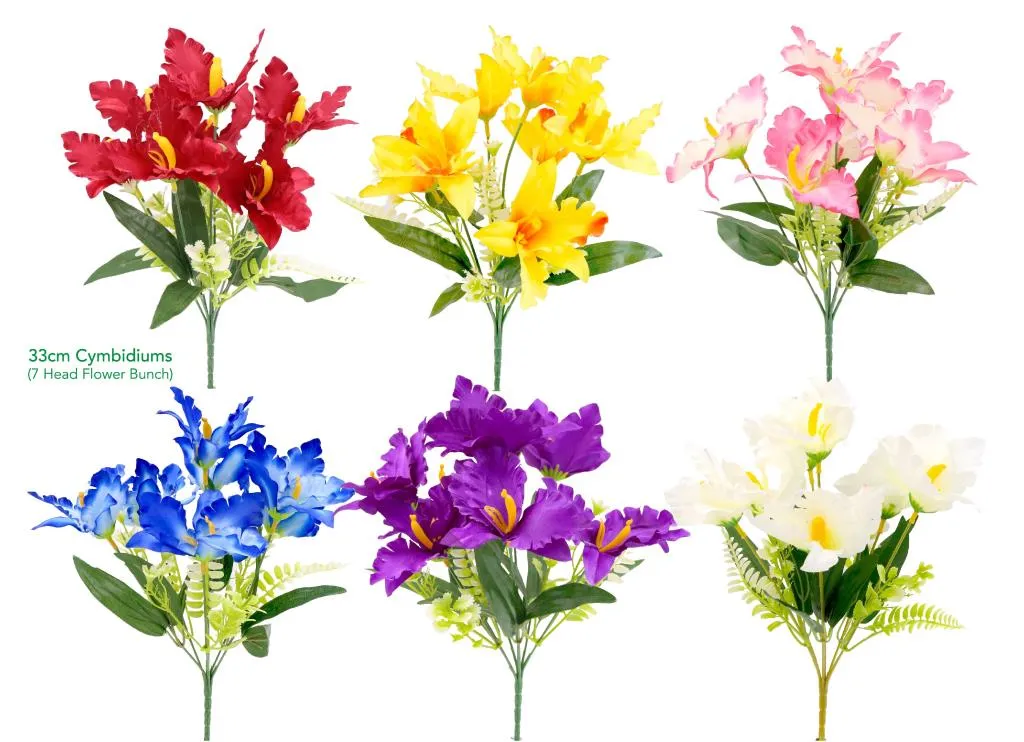 Decorative Artificial Flowers - 33CM Cymbidiums