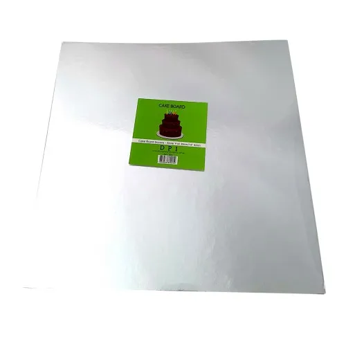 Cake Board Square - Silver Foil 14" 4mm