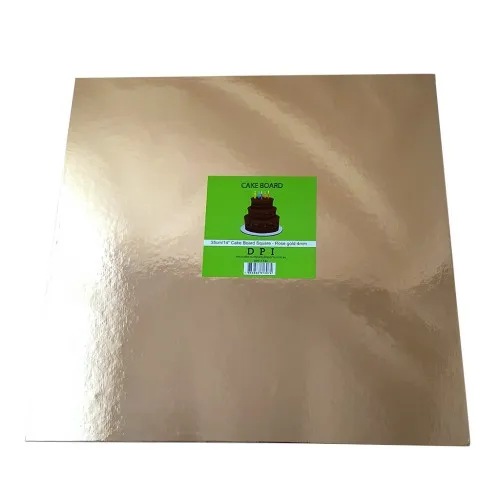 Cake Board Square - Rose Gold Foil 14"  4mm