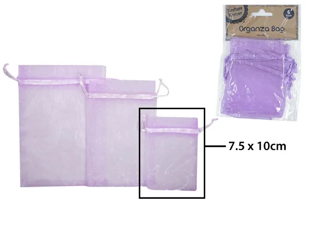 ORGANZA BAG 7.5X10CM LAVENDE/6 [144/12]